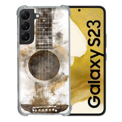 Coque Renforcée En Verre Trempé Pour Samsung Galaxy S23 Musique Guitare Tag