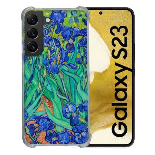 Coque Renforcée En Verre Trempé Pour Samsung Galaxy S23 Peinture Iris
