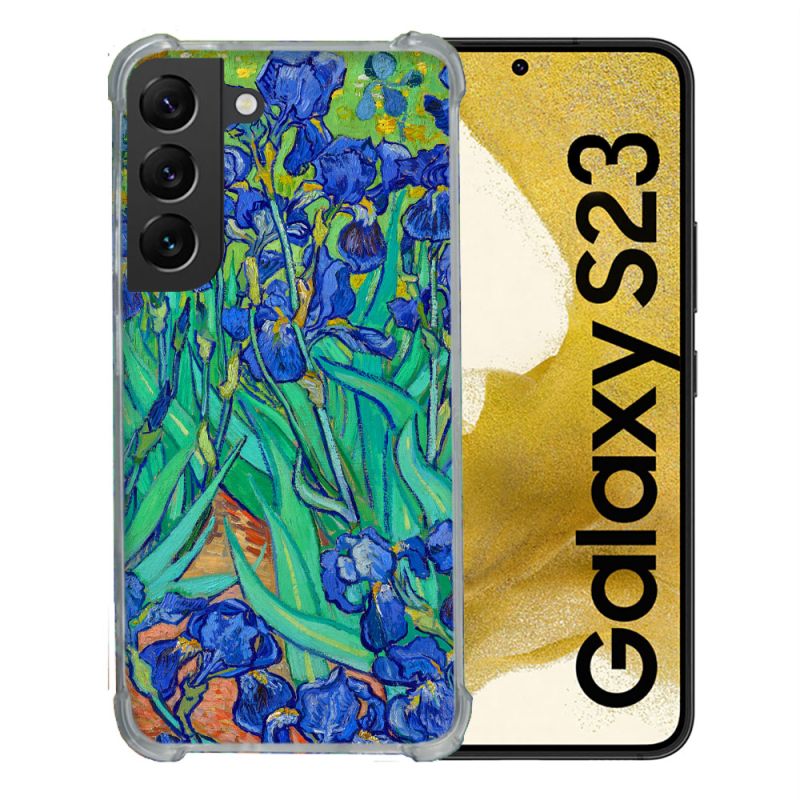 Coque Renforcée En Verre Trempé Pour Samsung Galaxy S23 Peinture Iris
