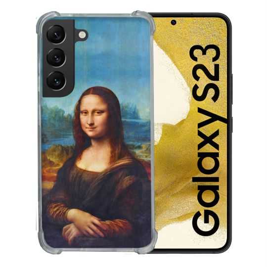 Coque Renforcée En Verre Trempé Pour Samsung Galaxy S23 Peinture Joconde