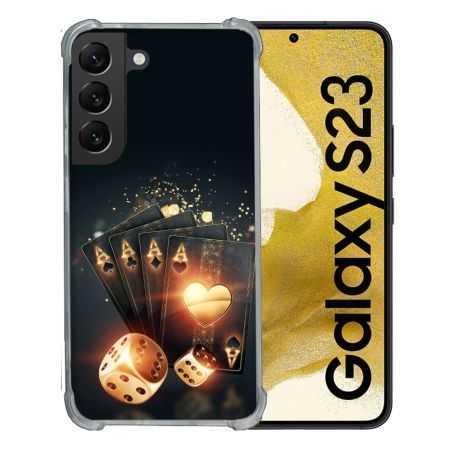 Coque Renforcée En Verre Trempé Pour Samsung Galaxy S23 Poker Des