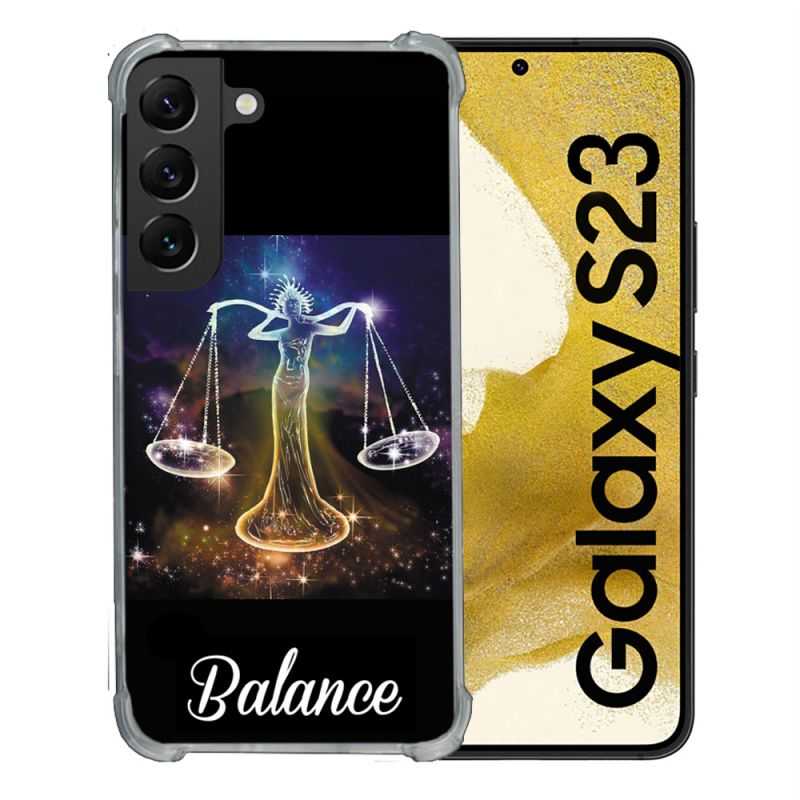 Coque Renforcée En Verre Trempé Pour Samsung Galaxy S23 Signe Zodiaque 2 Balance