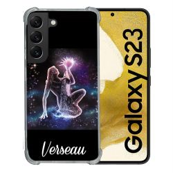 Coque Renforcée En Verre Trempé Pour Samsung Galaxy S23 Signe Zodiaque 2 Verseau