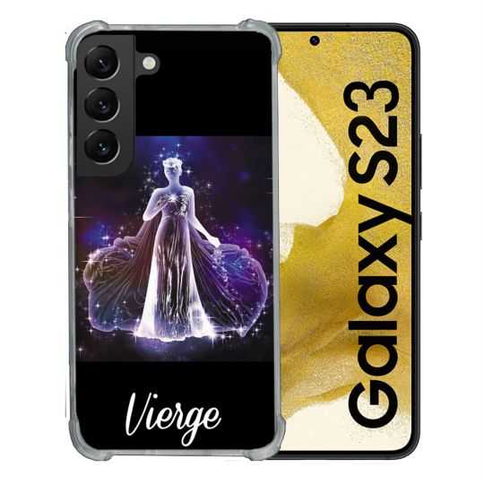 Coque Renforcée En Verre Trempé Pour Samsung Galaxy S23 Signe Zodiaque 2 Vierge
