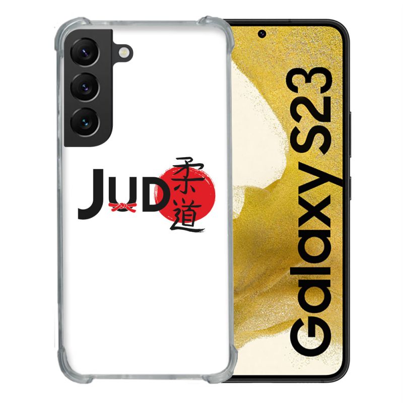 Coque Renforcée En Verre Trempé Pour Samsung Galaxy S23 Sport Judo Logo