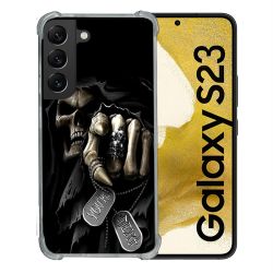 Coque Renforcée En Verre Trempé Pour Samsung Galaxy S23 Tete de Mort Your Next