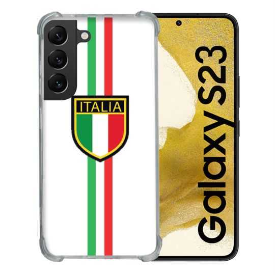 Coque Renforcée En Verre Trempé Pour Samsung Galaxy S23 Voyage Italie 3 Blanc