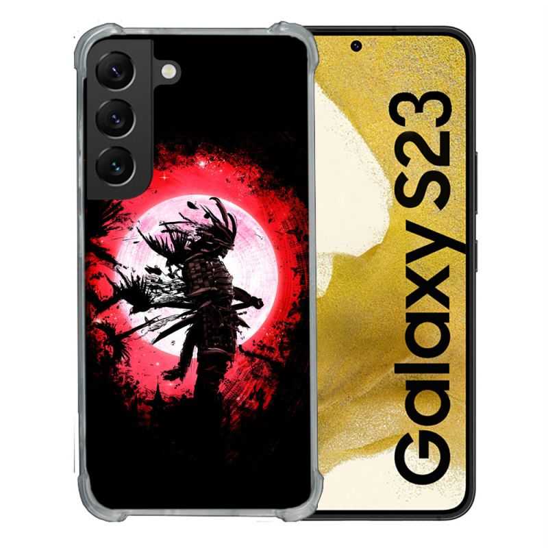 Coque Renforcée En Verre Trempé Pour Samsung Galaxy S23 Voyage Japon Samourai