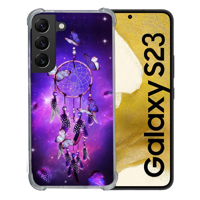 Coque Renforcée En Verre Trempé Pour Samsung Galaxy S23 Zen Attrape Reve Papillon