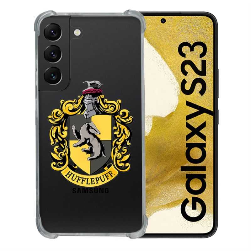 Coque Renforcée En Verre Trempé Transparente Pour Samsung Galaxy S23 Harry Potter Hufflepuff