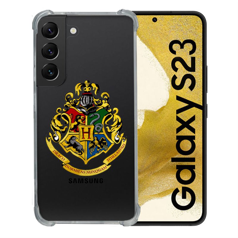 Coque Renforcée En Verre Trempé Transparente Pour Samsung Galaxy S23 Harry Potter Poudlard