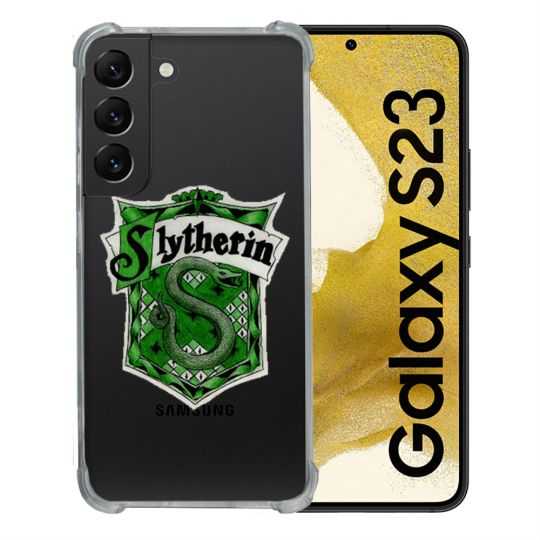 Coque Renforcée En Verre Trempé Transparente Pour Samsung Galaxy S23 Harry Potter Slytherin