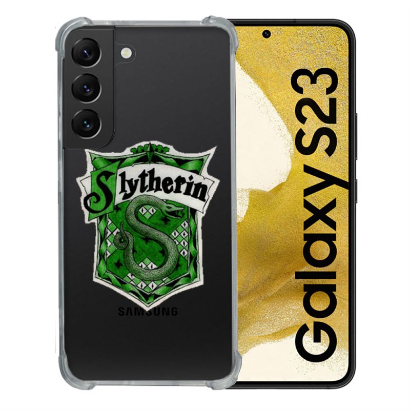 Coque Renforcée En Verre Trempé Transparente Pour Samsung Galaxy S23 Harry Potter Slytherin