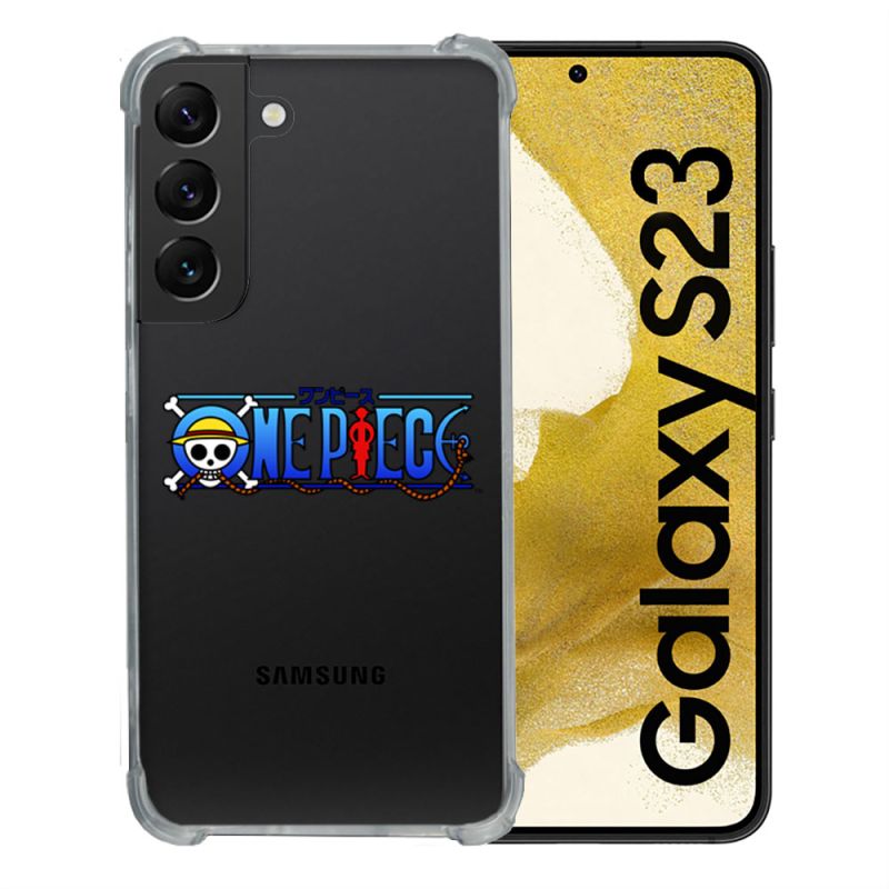 Coque Renforcée En Verre Trempé Transparente Pour Samsung Galaxy S23 One Piece Logo