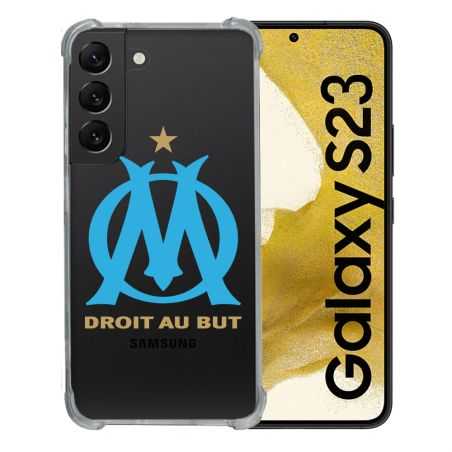 Coque Renforcée En Verre Trempé Transparente Pour Samsung Galaxy S23 Olympique Marseille OM