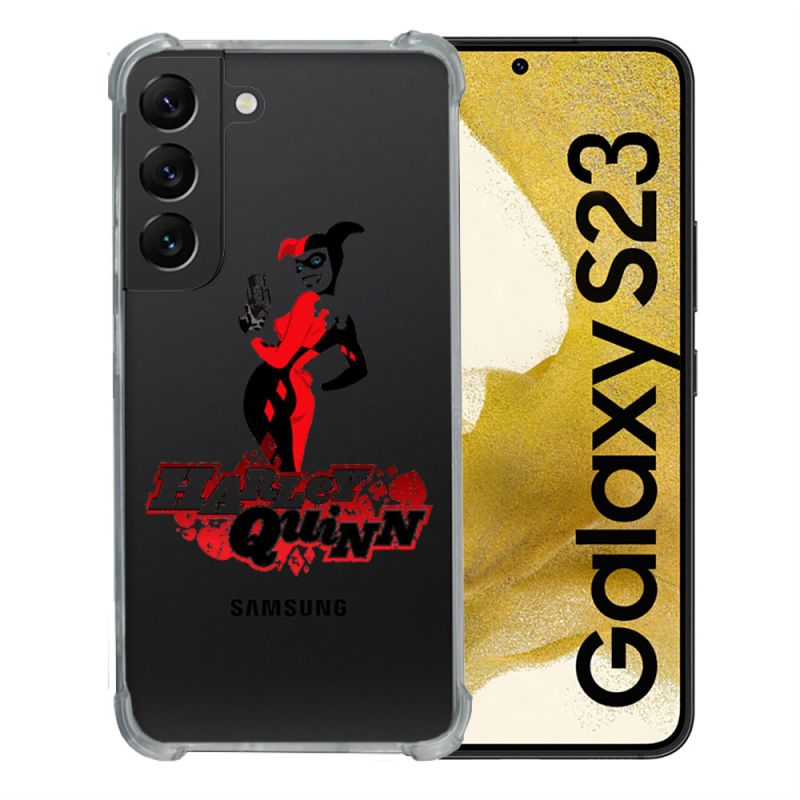 Coque Renforcée En Verre Trempé Transparente Pour Samsung Galaxy S23 Harley Quinn