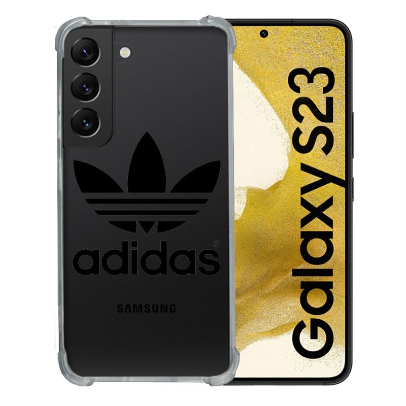 Coque Renforcée En Verre Trempé Transparente Pour Samsung Galaxy S23 Adidas