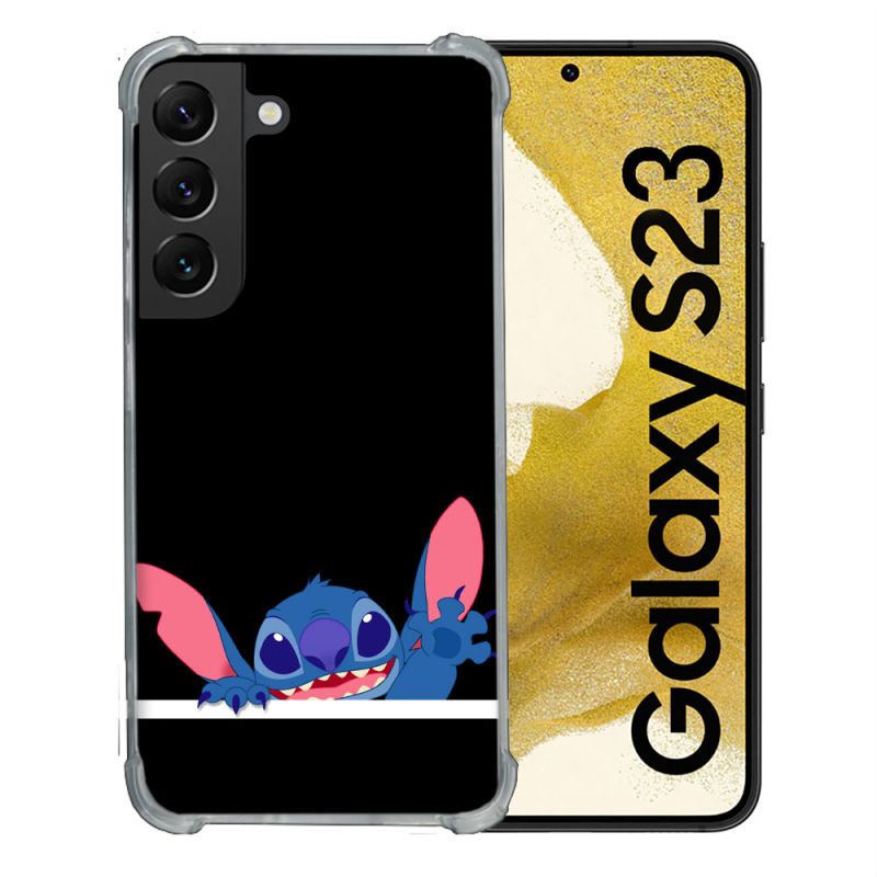 Coque Renforcée En Verre Trempé Pour Samsung Galaxy S23 Stitch Noir