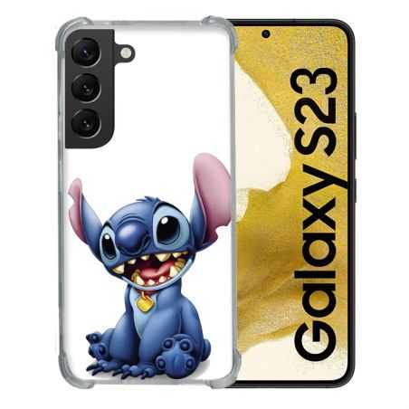 Coque Renforcée En Verre Trempé Pour Samsung Galaxy S23 Stitch Blanc