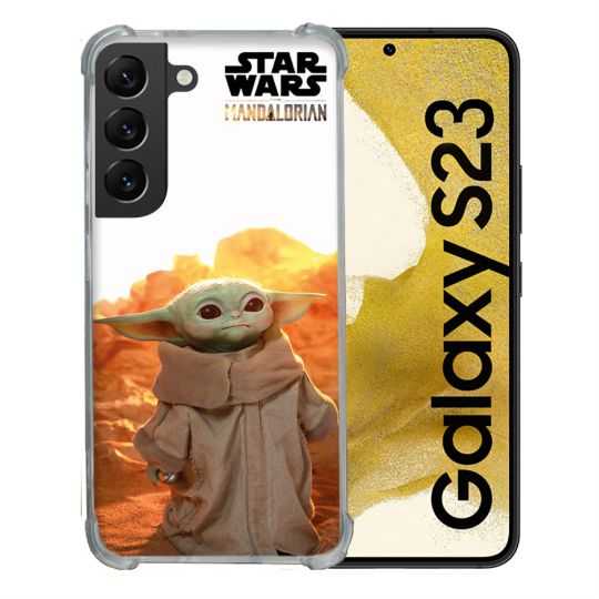 Coque Renforcée En Verre Trempé Pour Samsung Galaxy S23 Star Wars - Yoda bebe soleil