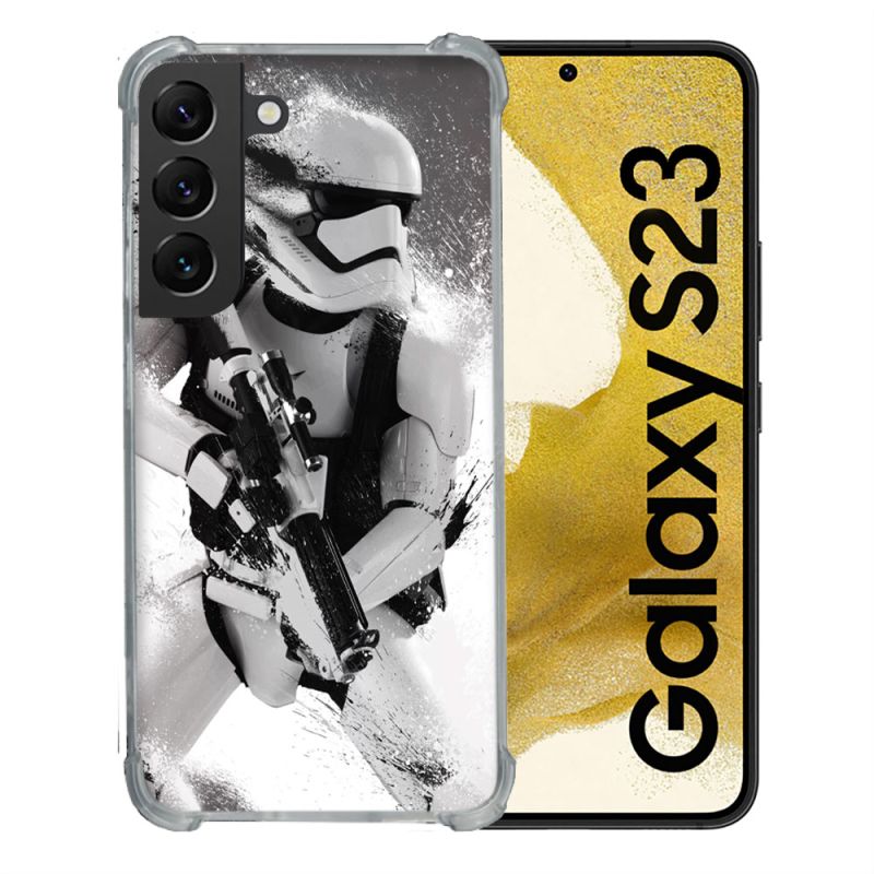 Coque Renforcée En Verre Trempé Pour Samsung Galaxy S23 Star Wars - Trooper