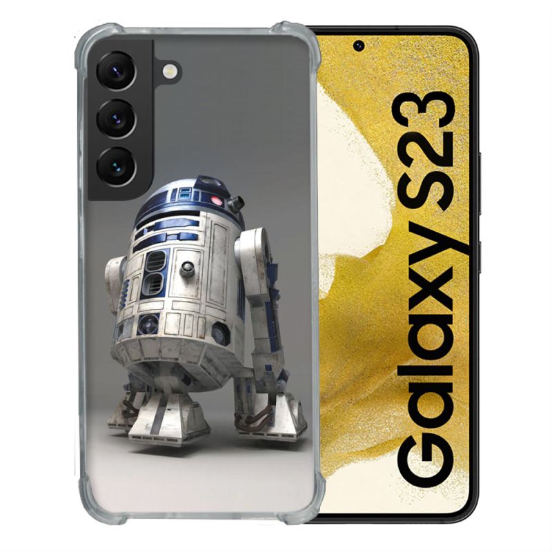 Coque Renforcée En Verre Trempé Pour Samsung Galaxy S23 Star Wars - R2D2