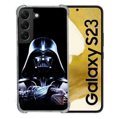 Coque Renforcée En Verre Trempé Pour Samsung Galaxy S23 Star Wars - Dark Vador Noir