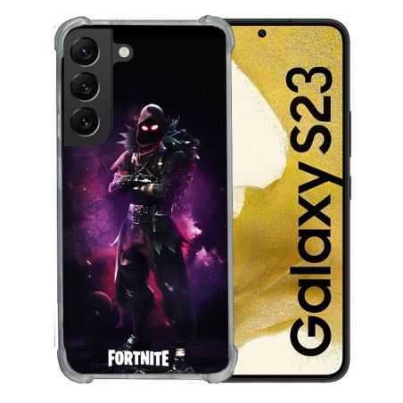 Coque Renforcée En Verre Trempé Pour Samsung Galaxy S23 Fortnite Raven