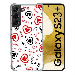 Coque Renforcée En Verre Trempé Pour Samsung Galaxy S23 Plus Amour Love