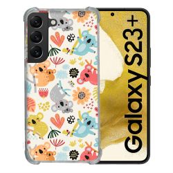 Coque Renforcée En Verre Trempé Pour Samsung Galaxy S23 Plus Animal Koala Pattern