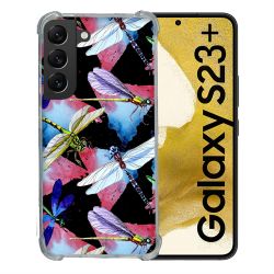 Coque Renforcée En Verre Trempé Pour Samsung Galaxy S23 Plus Animal Libellule