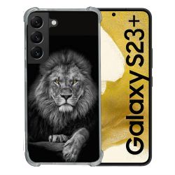 Coque Renforcée En Verre Trempé Pour Samsung Galaxy S23 Plus Animal Lion Majestueux