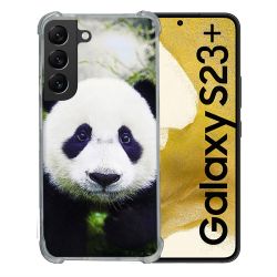 Coque Renforcée En Verre Trempé Pour Samsung Galaxy S23 Plus Animal Panda Color