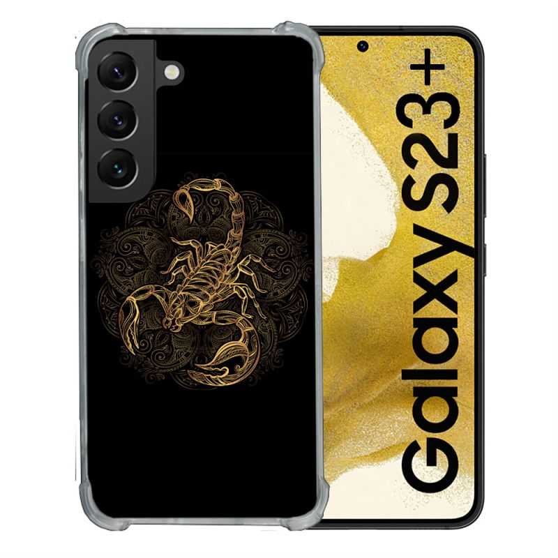 Coque Renforcée En Verre Trempé Pour Samsung Galaxy S23 Plus Animal Scorpion Fresque