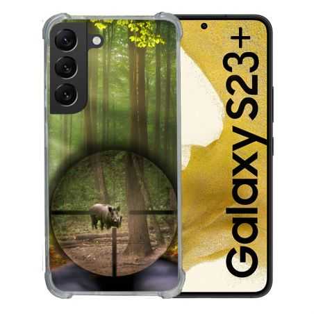 Coque Renforcée En Verre Trempé Pour Samsung Galaxy S23 Plus Chasse Sanglier Viseur