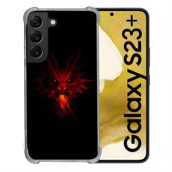 Coque Renforcée En Verre Trempé Pour Samsung Galaxy S23 Plus Fantastique Dragon Feu