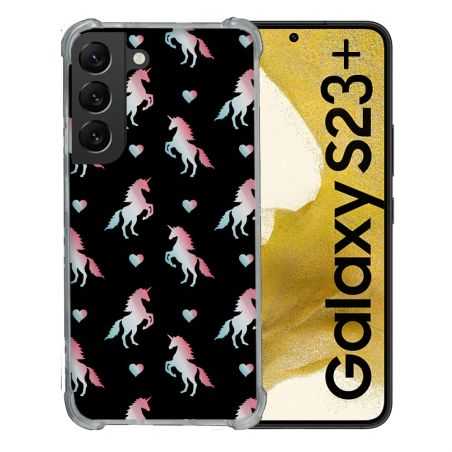 Coque Renforcée En Verre Trempé Pour Samsung Galaxy S23 Plus Fantastique Licorne Pattern