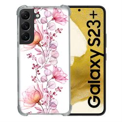 Coque Renforcée En Verre Trempé Pour Samsung Galaxy S23 Plus Fleur Eclosion