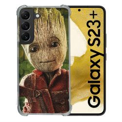 Coque Renforcée En Verre Trempé Pour Samsung Galaxy S23 Plus Groot Vert