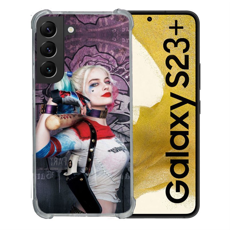 Coque Renforcée En Verre Trempé Pour Samsung Galaxy S23 Plus Harley Quinn Batte