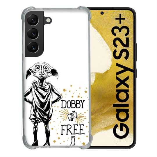 Coque Renforcée En Verre Trempé Pour Samsung Galaxy S23 Plus Harry Potter Dobby Free Blanc
