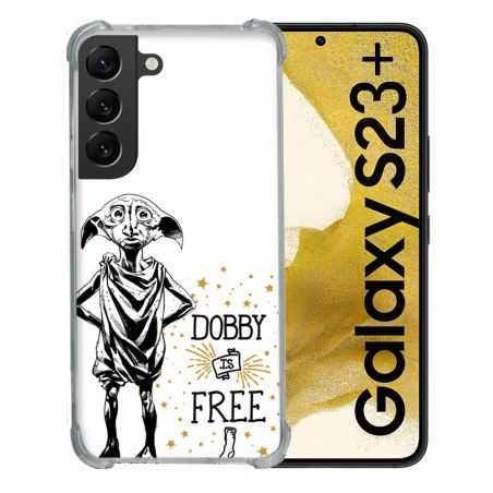 Coque Renforcée En Verre Trempé Pour Samsung Galaxy S23 Plus Harry Potter Dobby Free Blanc