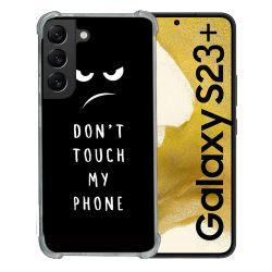 Coque Renforcée En Verre Trempé Pour Samsung Galaxy S23 Plus Humour Don't Touch