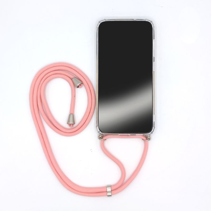 Coque Renforcée En Verre Trempé Pour Samsung Galaxy S23 Plus Lanière / Bandoulière Cordon Rose