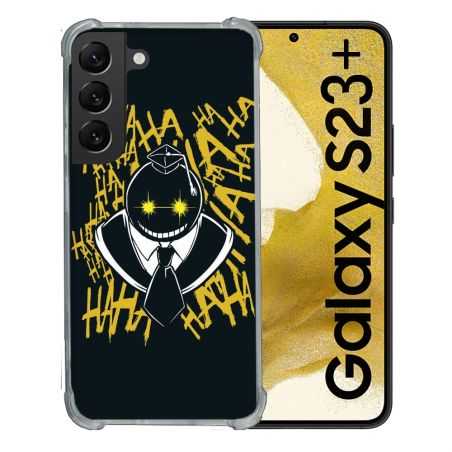Coque Renforcée En Verre Trempé Pour Samsung Galaxy S23 Plus Manga Assassination Classroom Kuro Noir