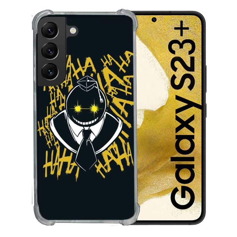Coque Renforcée En Verre Trempé Pour Samsung Galaxy S23 Plus Manga Assassination Classroom Kuro Noir