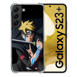 Coque Renforcée En Verre Trempé Pour Samsung Galaxy S23 Plus Manga Boruto Tatouage