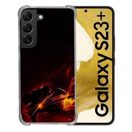 Coque Renforcée En Verre Trempé Pour Samsung Galaxy S23 Plus Manga Demon Slayer Electric