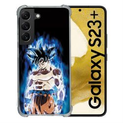 Coque Renforcée En Verre Trempé Pour Samsung Galaxy S23 Plus Manga Dragon Ball Sangoku Noir