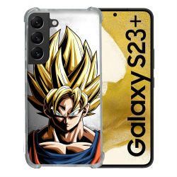 Coque Renforcée En Verre Trempé Pour Samsung Galaxy S23 Plus Manga Dragon Ball Sangoku Portrait